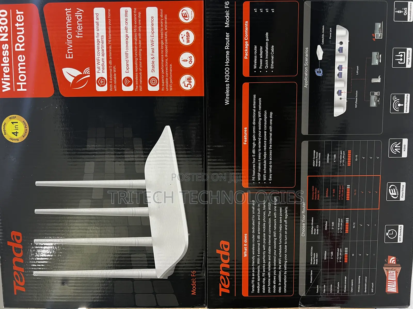 Tenda F6 N300 Easy Setup Wireless Router