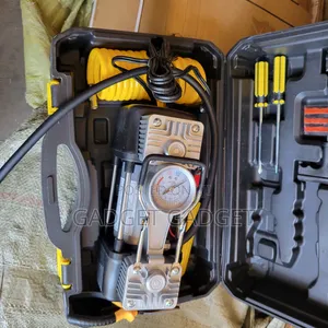Dual Cylinder Car Tire Pump + Free Set of Tools
