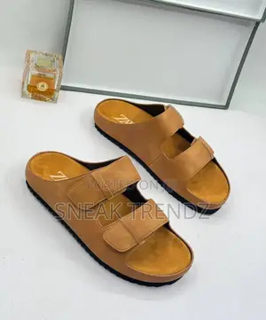 Zara Sandals Brown Leather