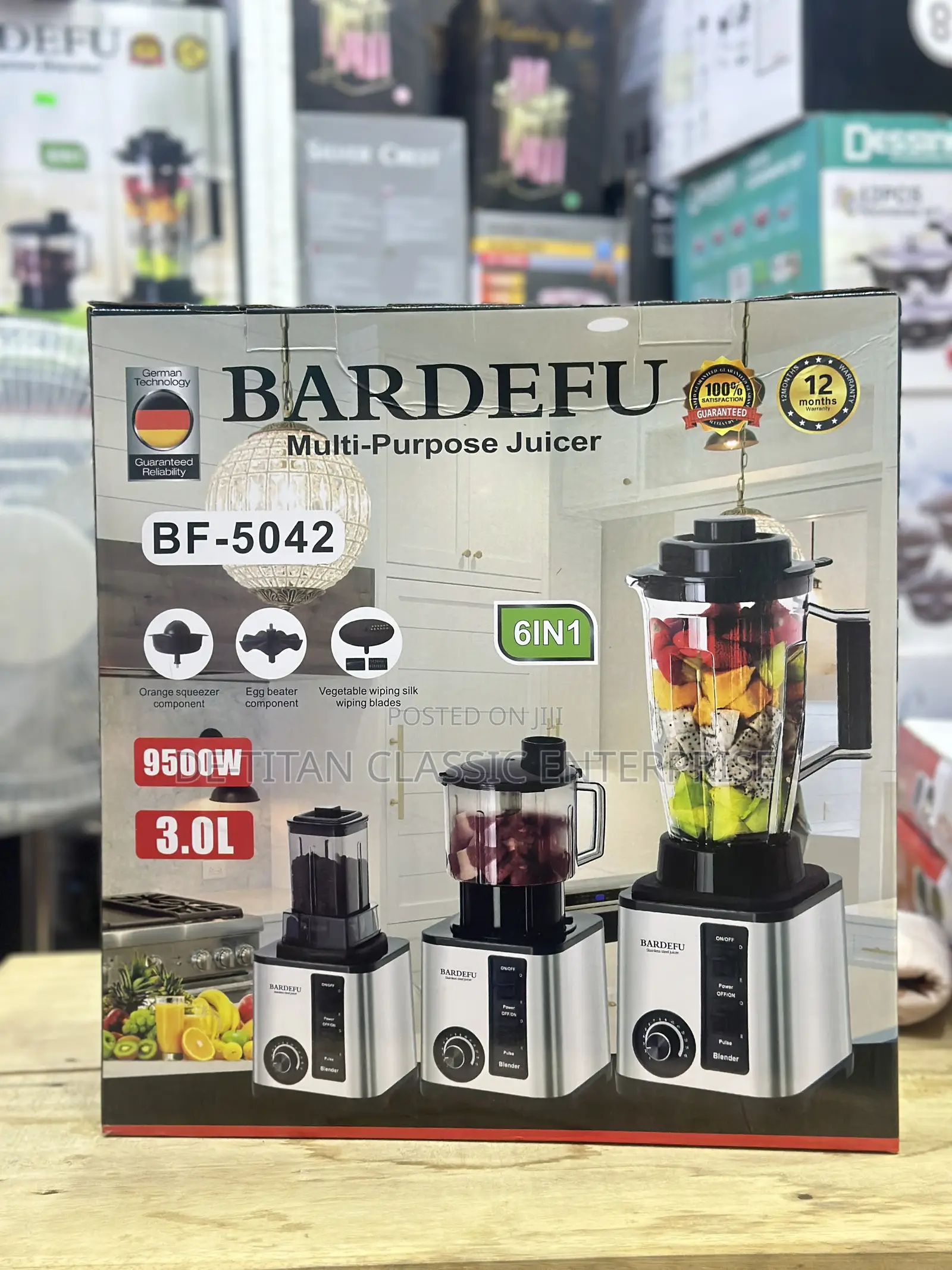 6-in-1 Heavy Duty Commercial Blender 3 L