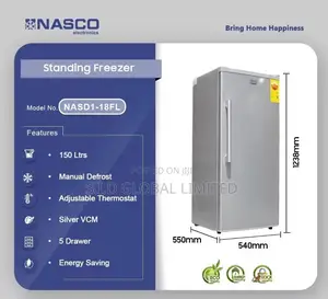 Adjustable Nasco 150l Manual Defrost Bottom Freezer Fridge
