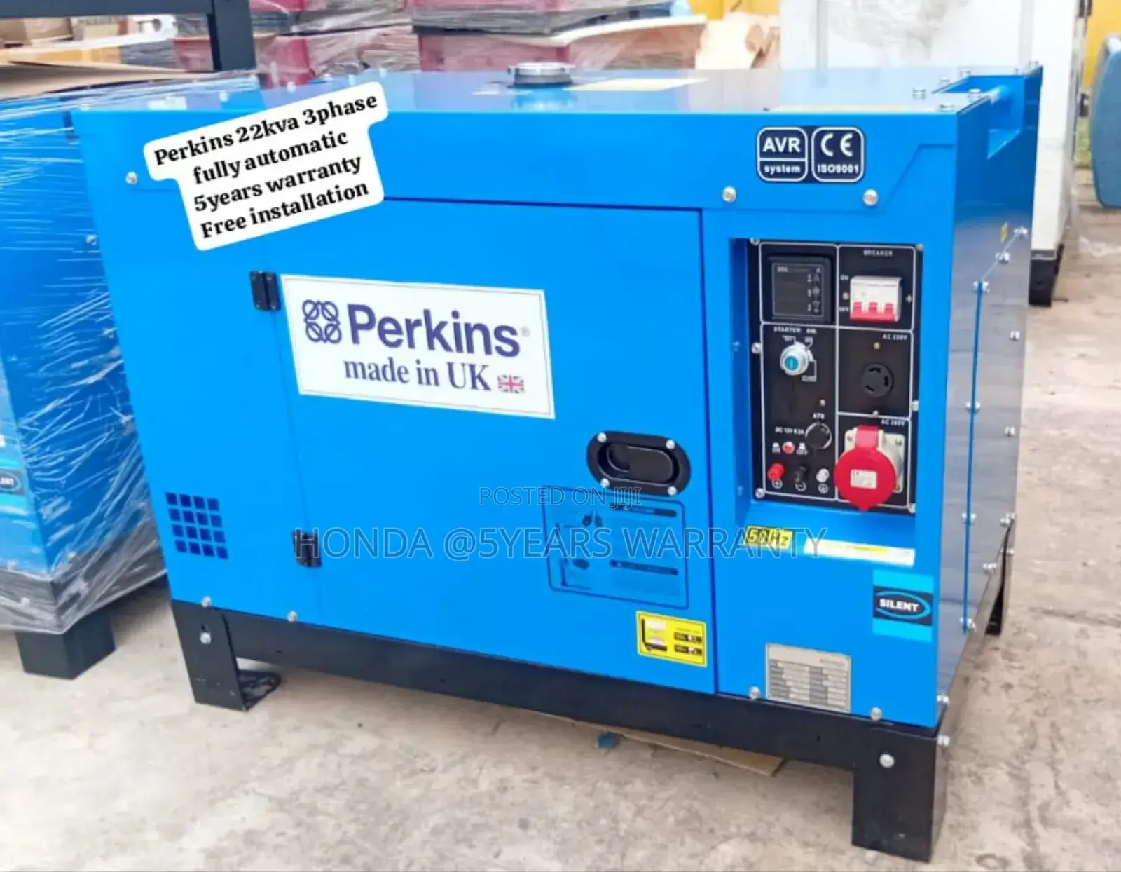 Baby Blue Perkins 22kva Generator 3phase Power to You