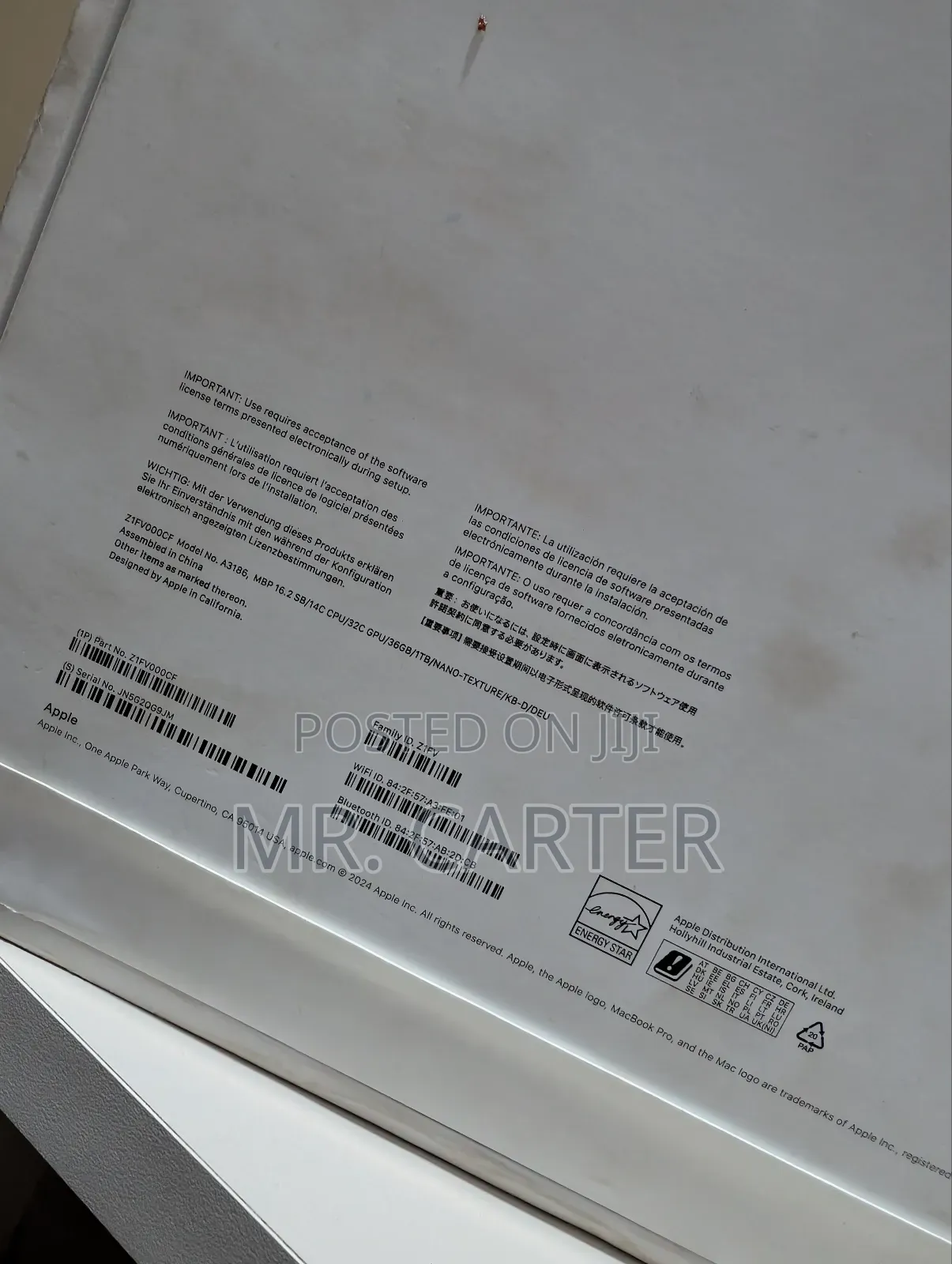 New Apple MacBook Pro 2024 M4 Max 16-inch 36GB Apple M4 Max SSD 1T