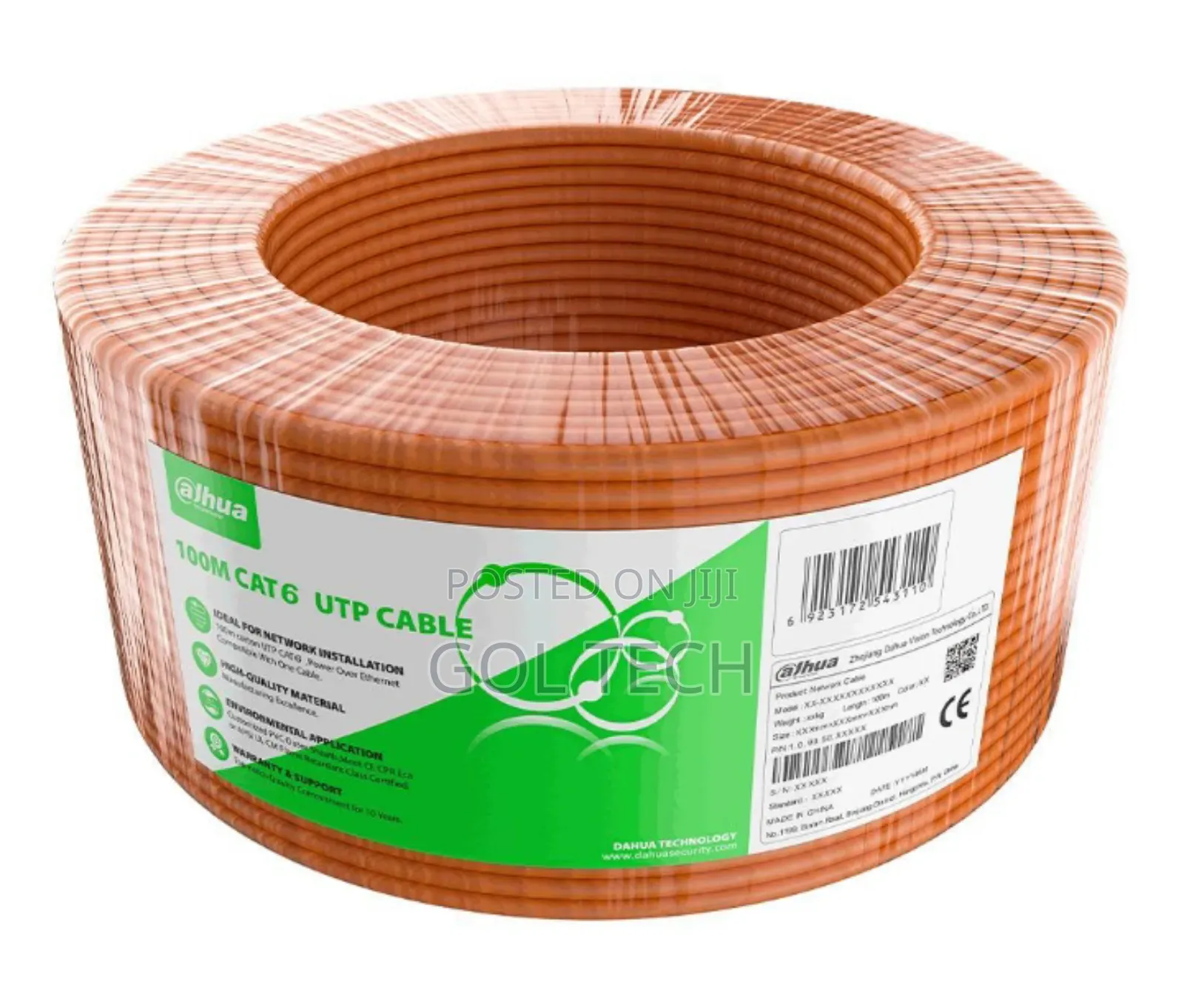 Dahua 100m Utp Cable Cca High Speed Cable Pfm922i-6un-c-100m