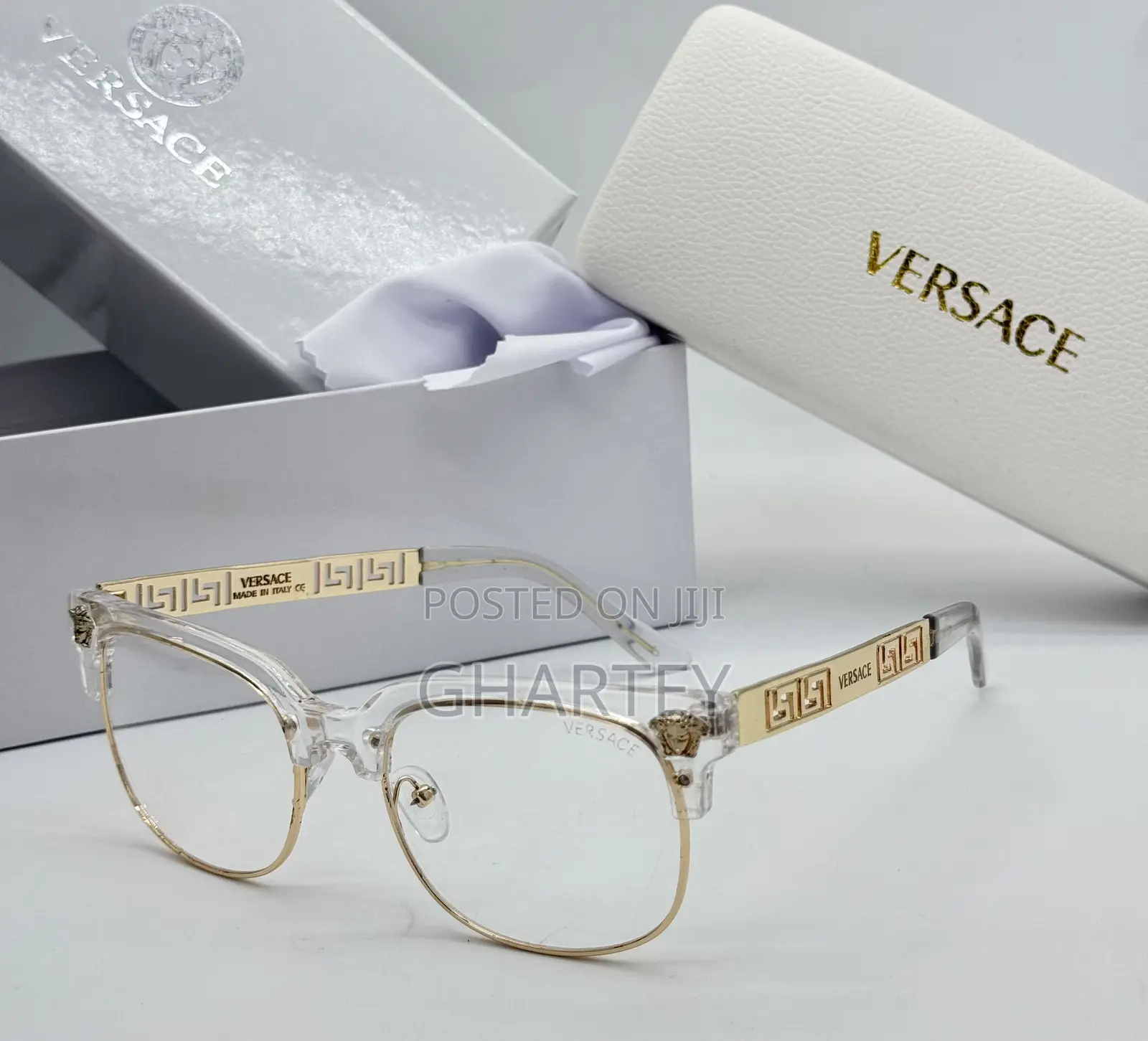Versace Plain Glasses - Luxury Designer Plain Glasses.
