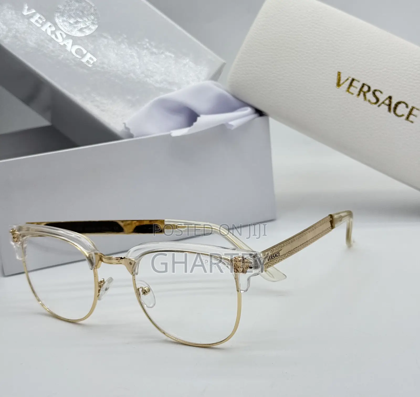 Versace Plain Glasses - Luxury Designer Plain Glasses.