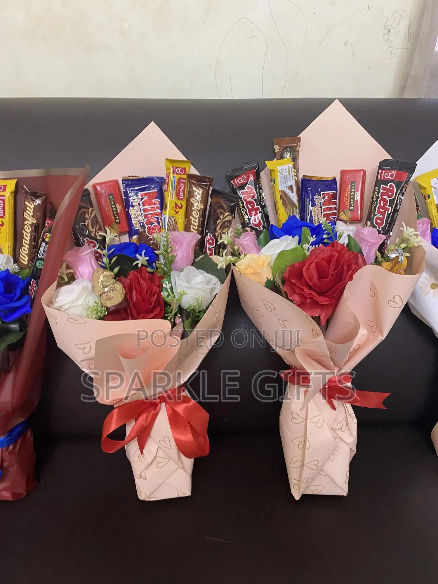 Kids Flower Bouquet, Chocolate, Birthday, Graduation, Gift
