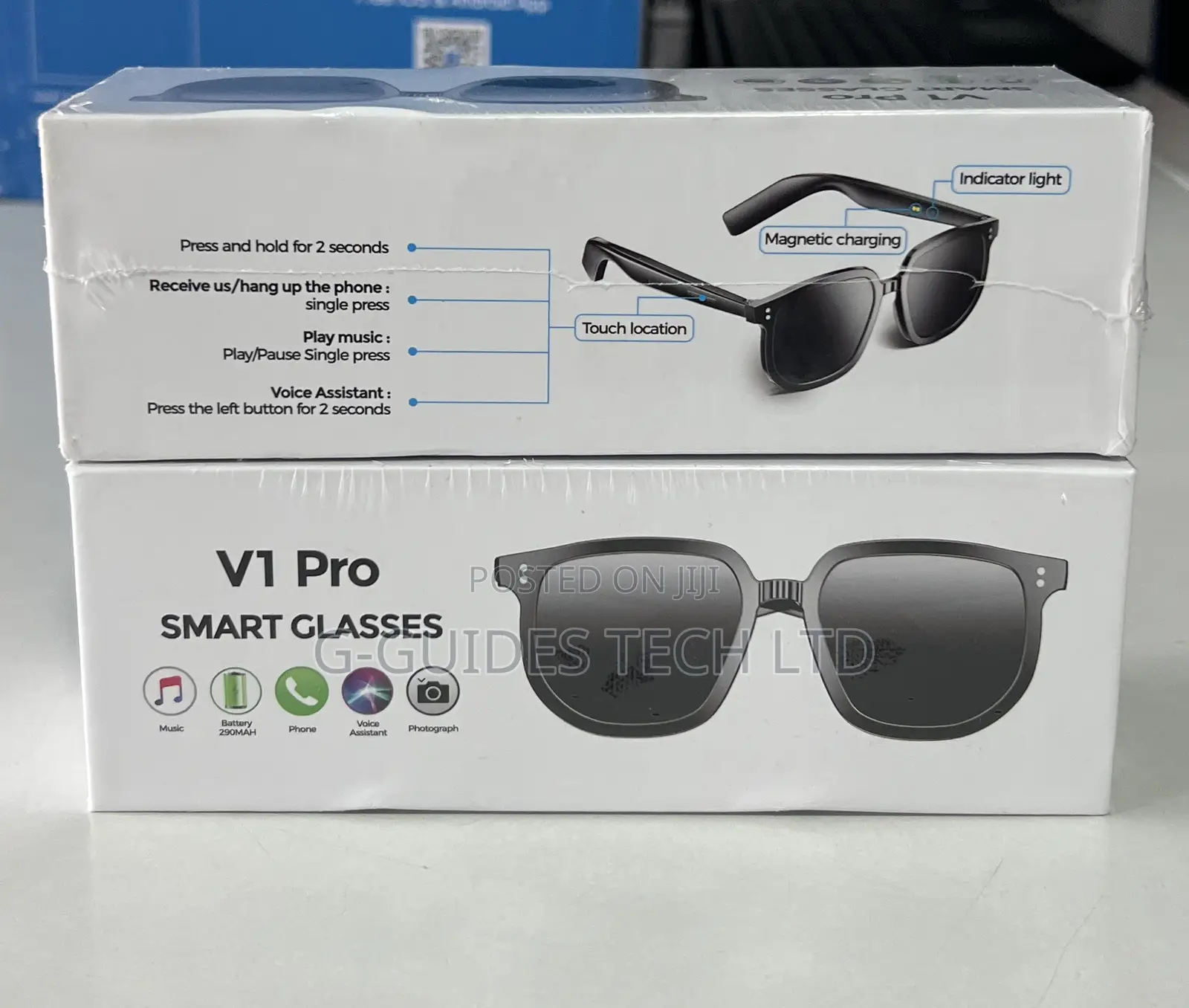 V1 Pro Smart Glasses, Bluetooth-Compatible Smart Sunglasses