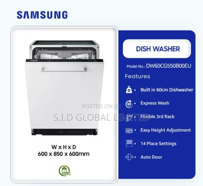 Samsung 60cm 12plate Dish Washer Dw60cg550b00eu