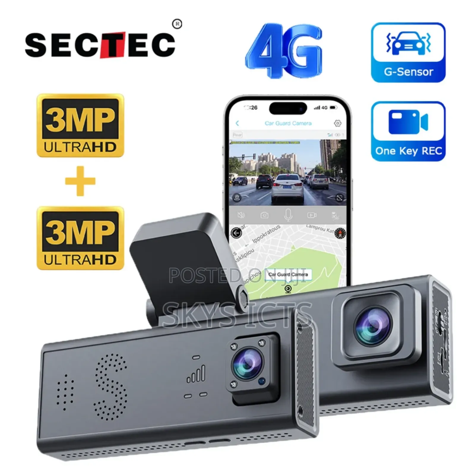 4g Car Guard / Dash Cam And Tracker  With Built In Rader