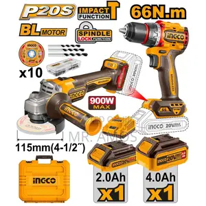 Cordless Bl Angle Grinder and Screwdriver Set - Ckli20273