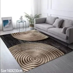 Hot Sale Black and Gold 3d Carpet for Living Room (160/230cm