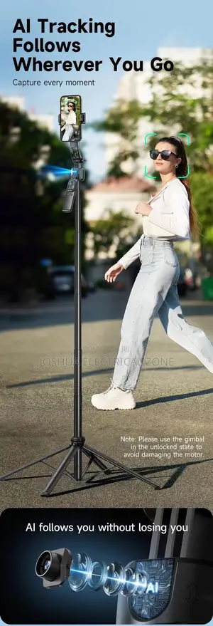 Ai Face Tracking Selfie Stick Tripod 163.5 Cm Long
