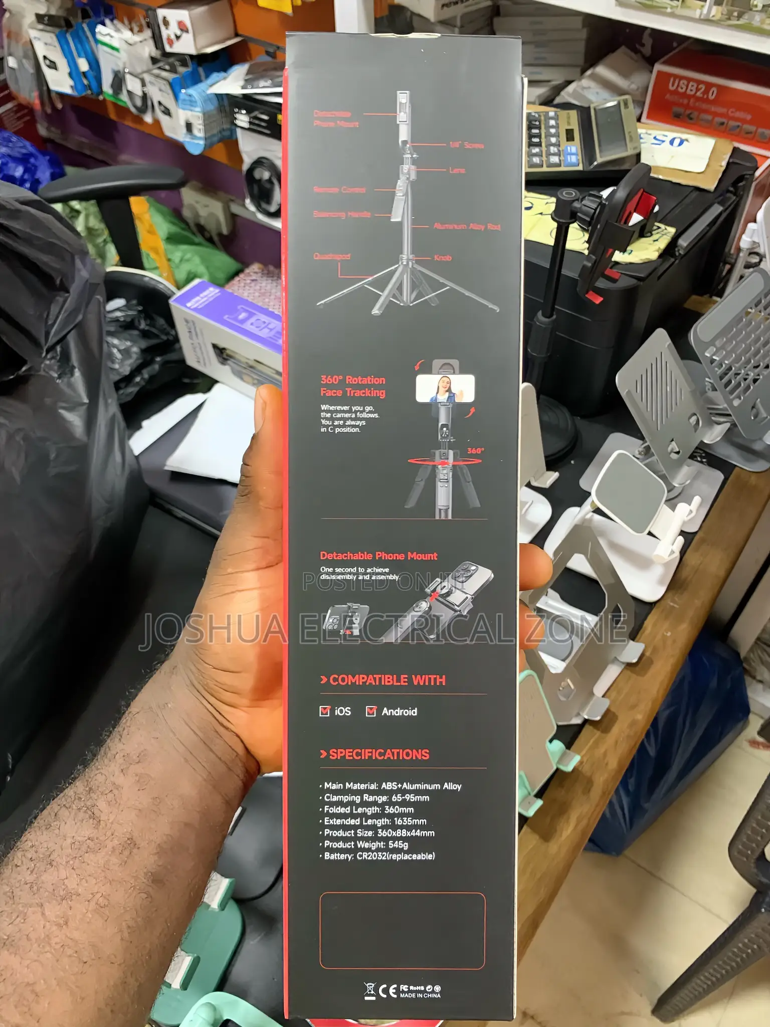Ai Face Tracking Selfie Stick Tripod 163.5 Cm Long