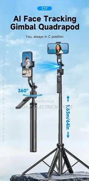 Ai Face Tracking Selfie Stick Tripod 163.5 Cm Long
