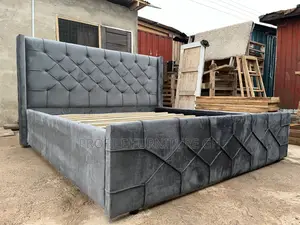 Gray Queen Size 72x75 Bed Frame/ Very Strong And Durable
