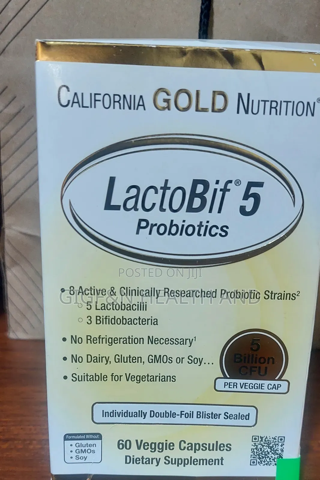Lactobif 5 Probiotic, 5 Billion Cfu 60 Caps( Gut Ulcer Health)