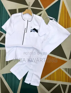 Authentic Classy 2 Piece White Kaftan