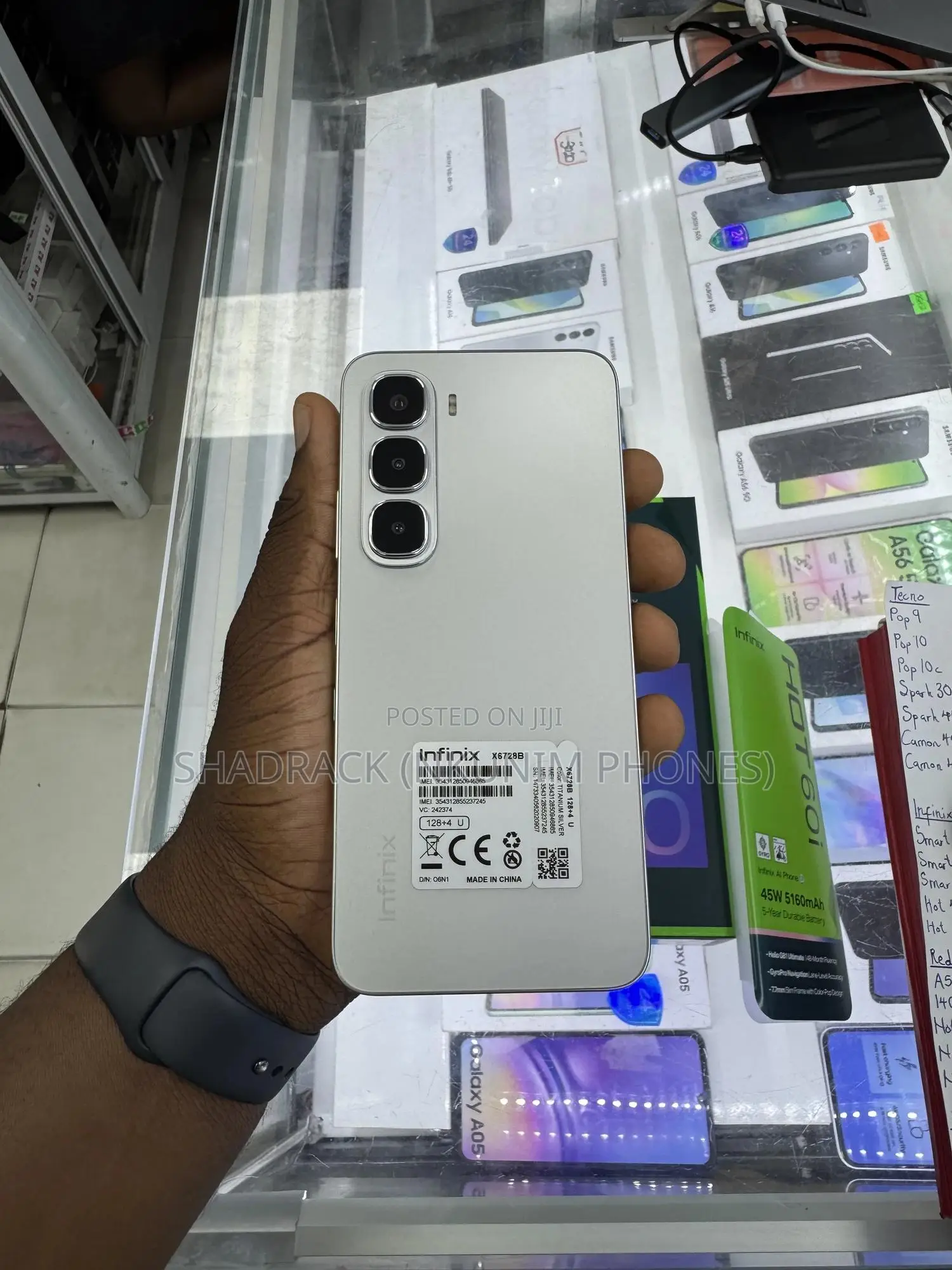 New Infinix Hot 60i 128 GB Silver