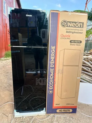 Beautiful Black Glass Big Fridge Capacity 255l High Quality