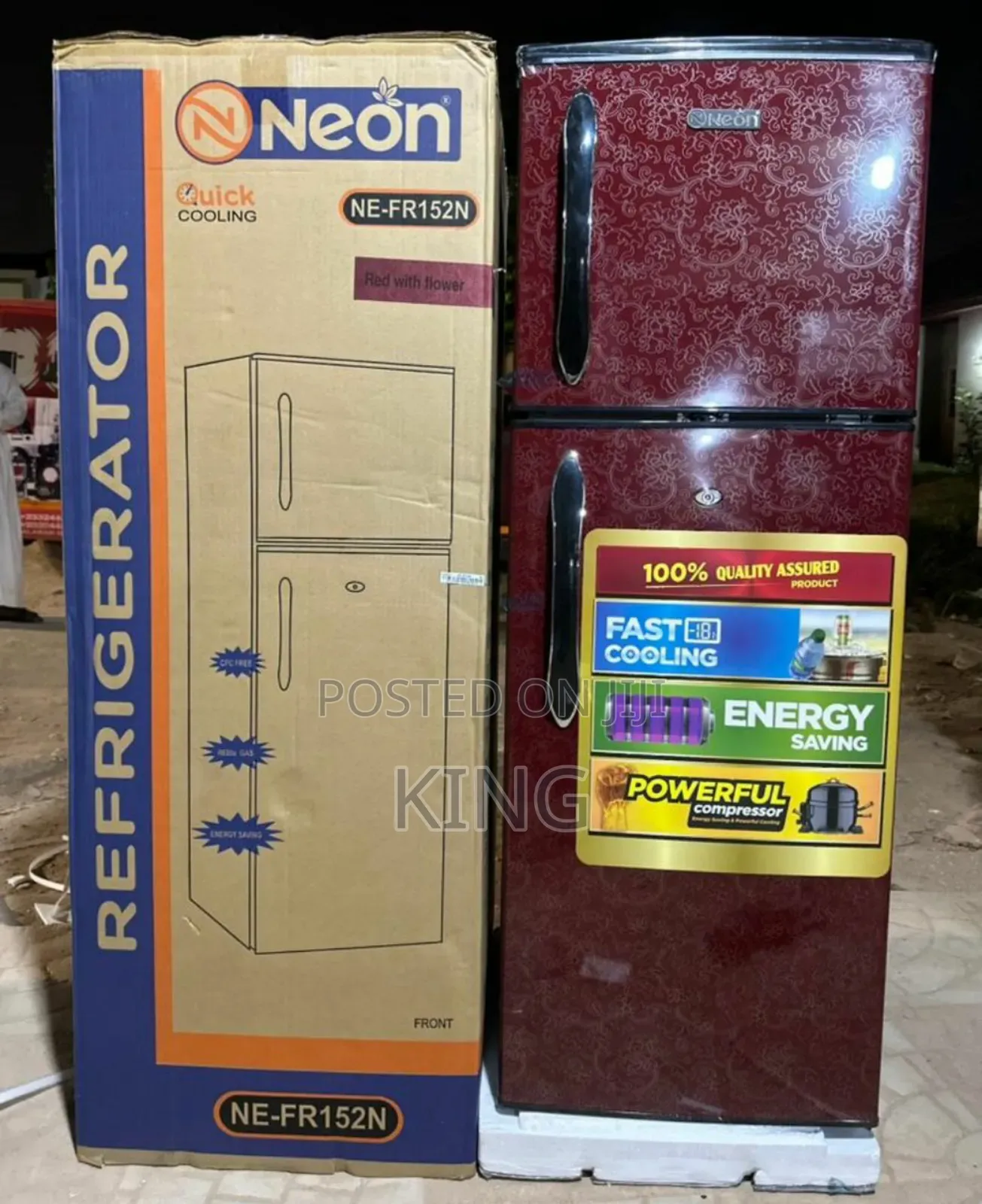 Beautiful Flower Big Space Fridge Capacity132l High Quality
