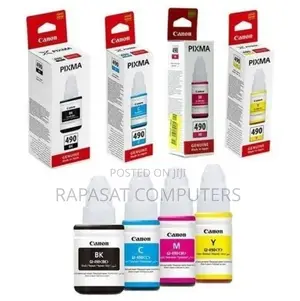 Canon Pixma Gi-490 Ink Bottles All Colors - ₵200 Per Color