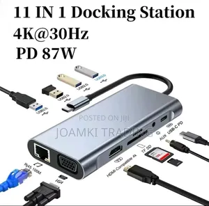 11 in 1 Usb C Hub 3.0 Splitter 4 Laptop, Vga/Hdmi/Rj45/Sd/Pd