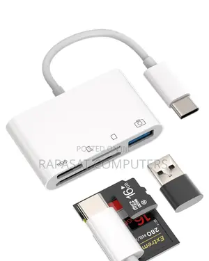 Type-C to 4-Port (Usb 3.0, Sd, Tf, Usb-C) Hub Dockin Station