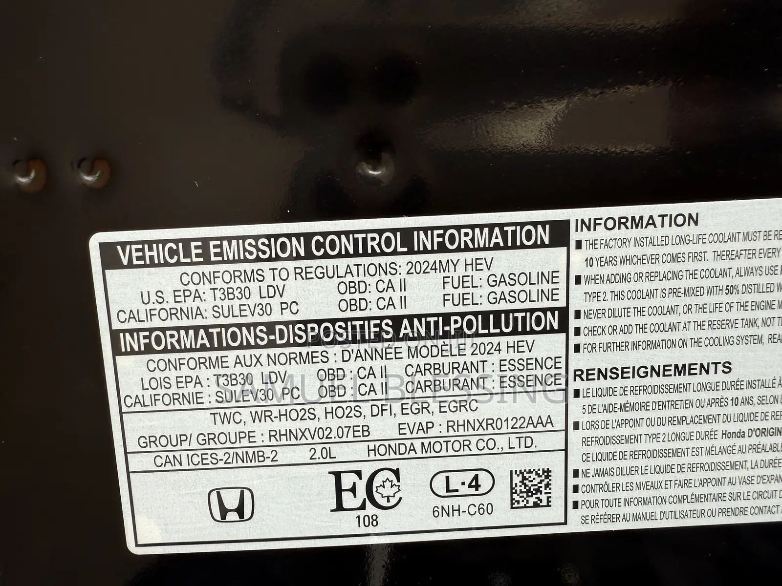 Honda Accord 2024 Black
