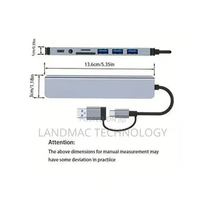 8-in-2 Usb Type C Hub Multi Port Adapter Dock Station