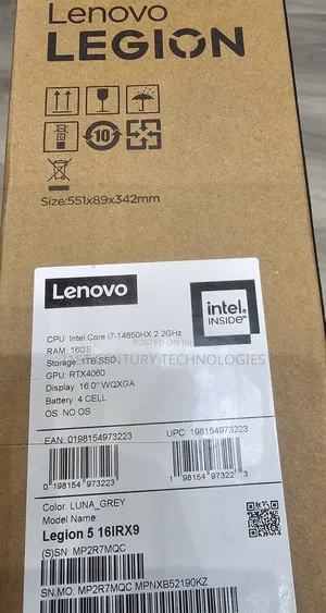 New Laptop Lenovo Legion 5i 16GB Intel Core i7 SSD 1T