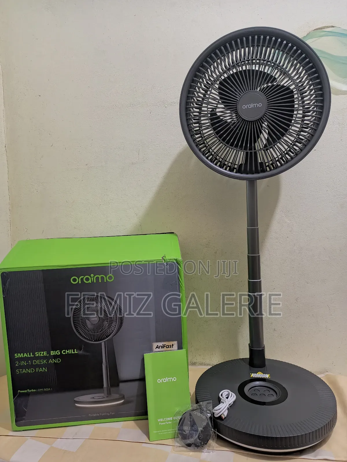 Oraimo Power Turbo 4000mah Portable Folding Fan