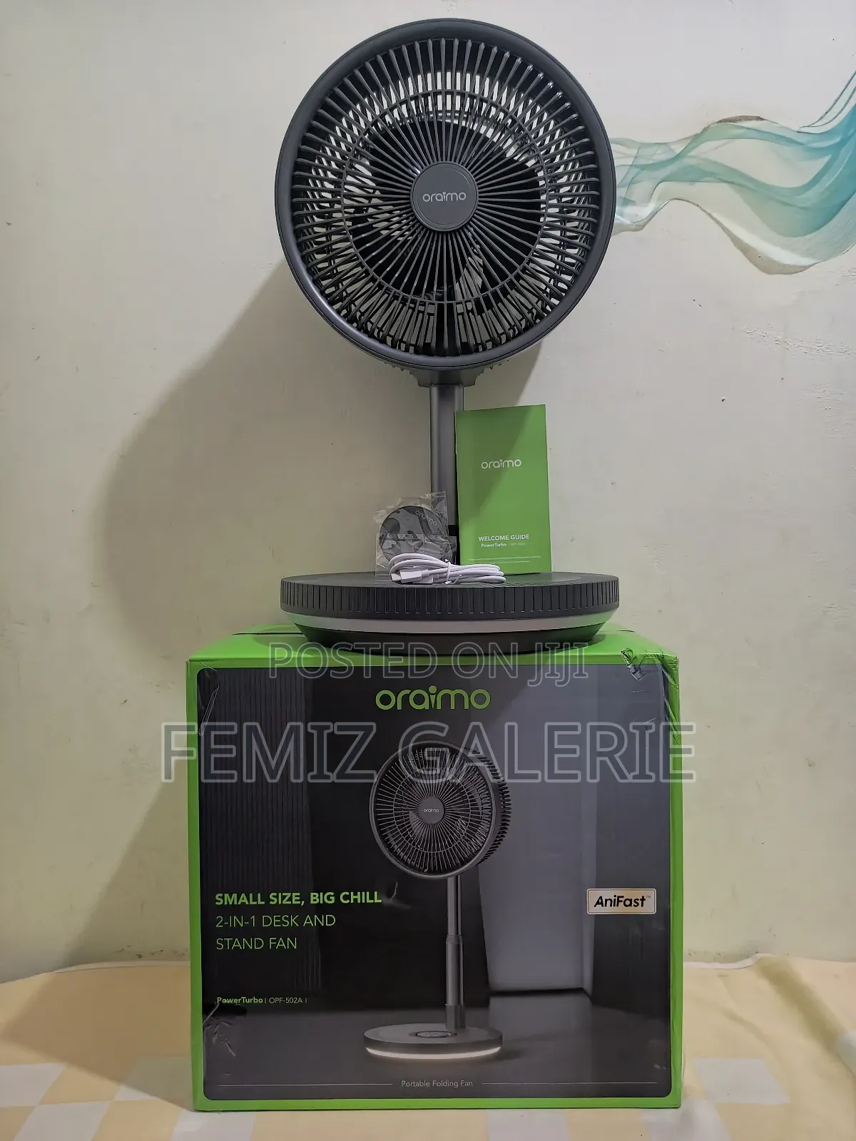 Oraimo Power Turbo 4000mah Portable Folding Fan