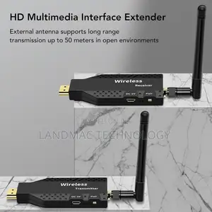 Hdmi Wireless 50 Meters Range Transmitter and Receiver ,