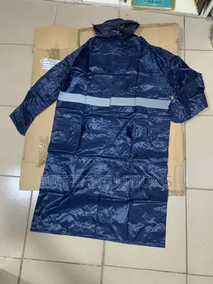 Blue, Green & Yellow Pvc Raincoat With Reflector