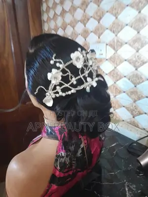 22inch Frontal Wig Styled for Brides and Tiara