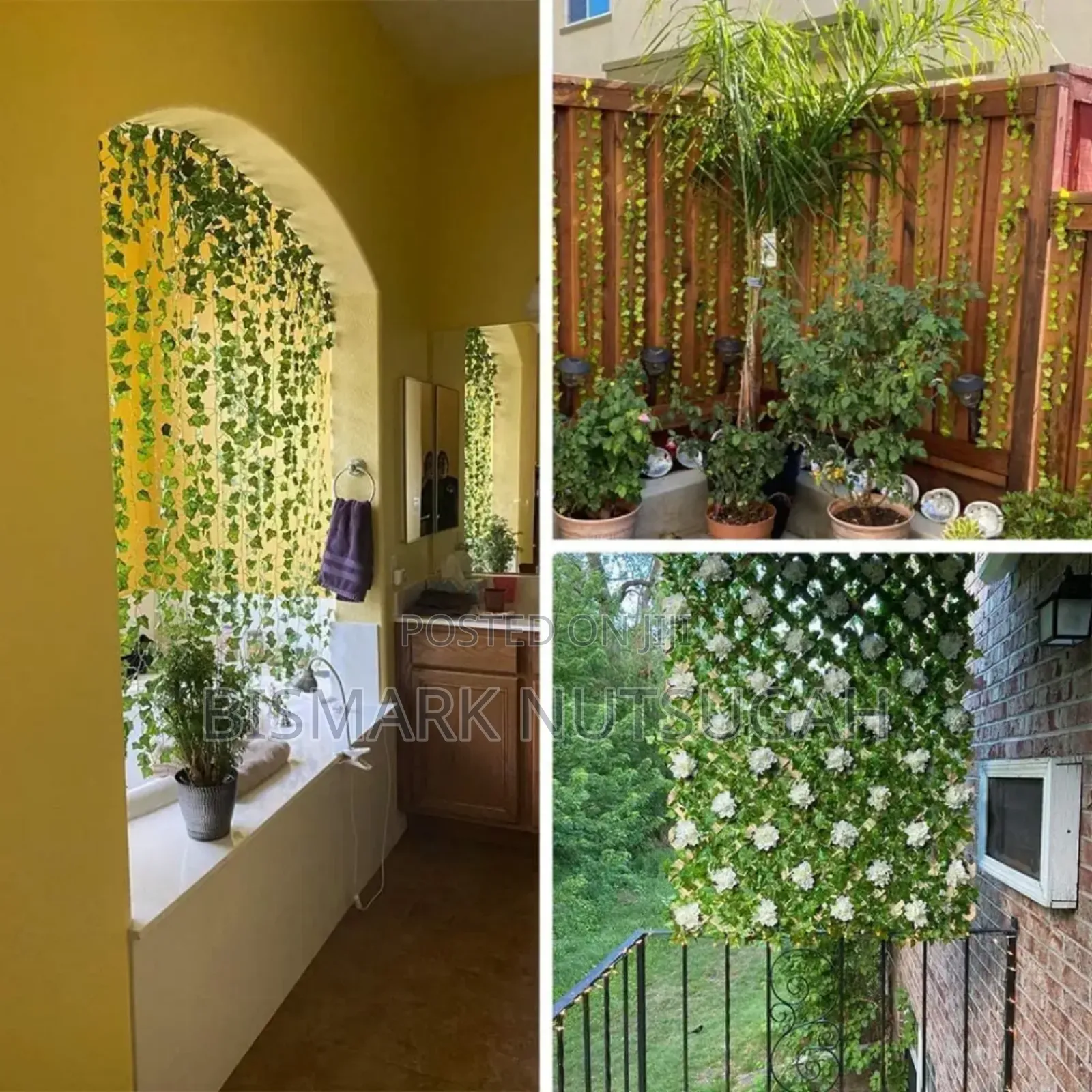 Artificial Wall Hanging Green Leaf Fence