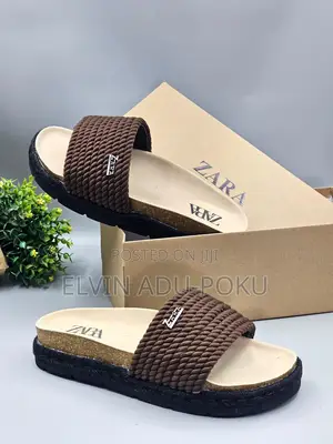 Zara Monochrome “ Coffee Brown” Slippers