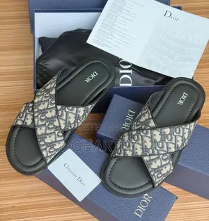 Designer Canvas Crossed Strap Sandals for Men