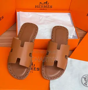 Hermes Leather Unique Stiches Designed Slippers