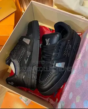 Louis Vuitton Lv Black and Sliver