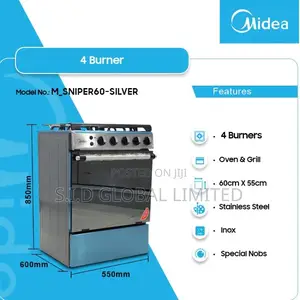 Midea Sniper 4 Burner Model M Sniper Gas Cooker