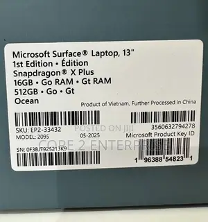 New Microsoft Surface Laptop 16GB Qualcomm Snapdragon X Plus SSD 512GB