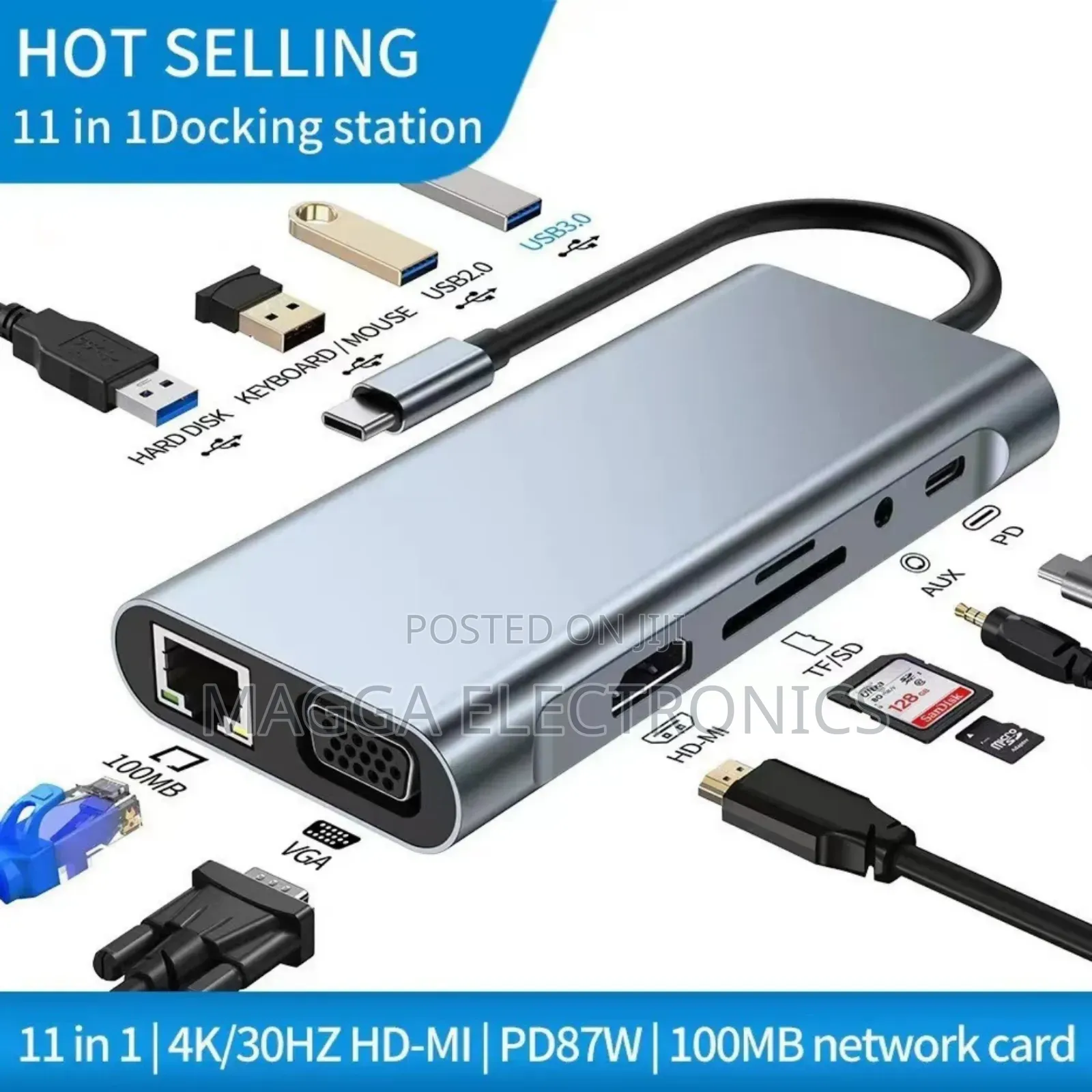 11 in 1 Type C Docking Station / Usb Hub