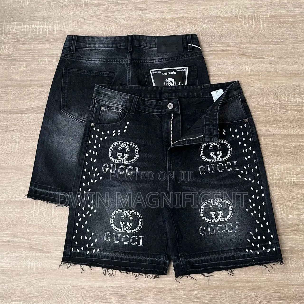 Designer-Inspired Men’S Denim Shorts – Trendy Rugged
