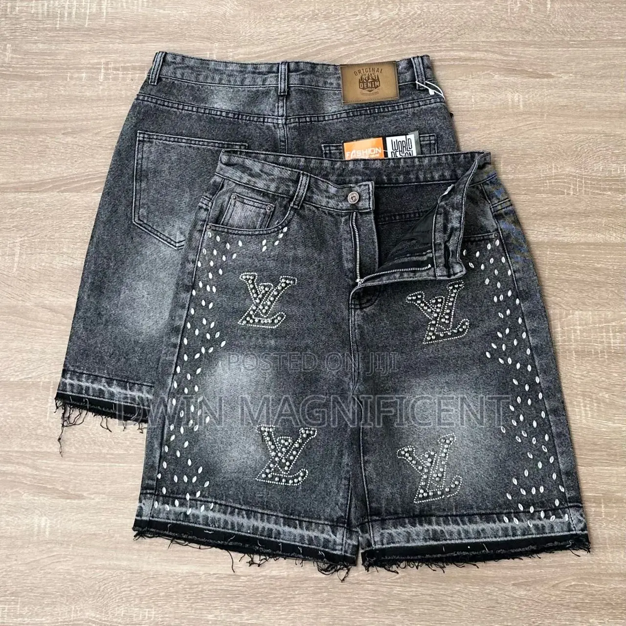 Designer-Inspired Men’S Denim Shorts – Trendy Rugged