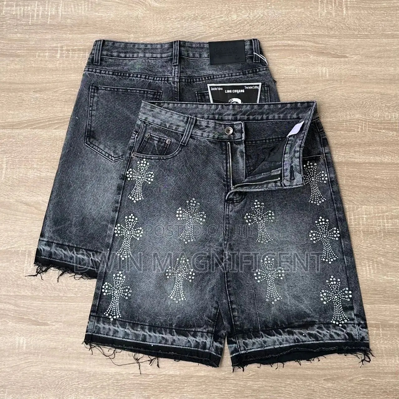 Designer-Inspired Men’S Denim Shorts – Trendy Rugged