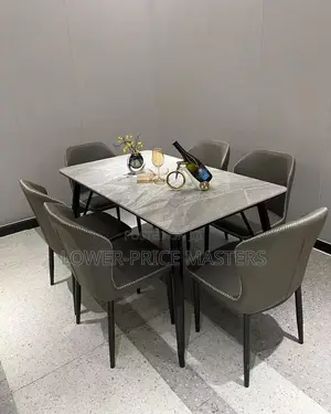 Exclusive 6 Chair Marble Dining Set