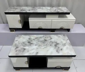 Elegant Marble Tv Stand and Center Table