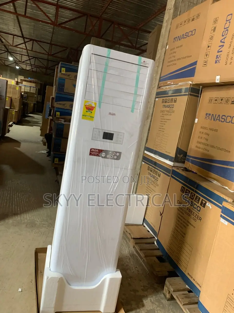 White Zara 2.0hp Floor Standing AC R410 Gas